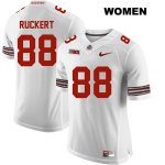 Women's NCAA Ohio State Buckeyes Jeremy Ruckert #88 College Stitched Authentic Nike White Football Jersey KB20W35MM